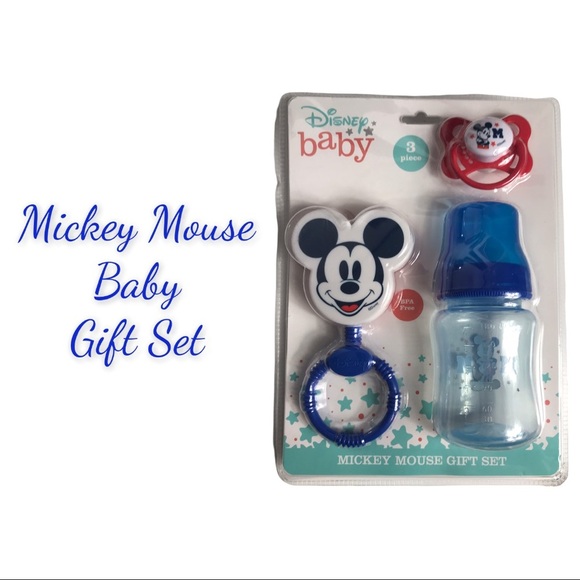 NWT Disney Mickey Mouse Baby Gift Set - Picture 1 of 12